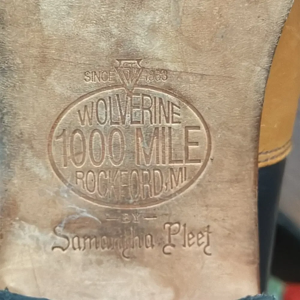 Wolverine 1000 Mile by Samantha Pleet Bonny Black & Tan Leather Boots - Picture 6 of 8